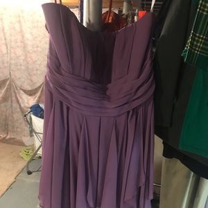 David’s Bridal purple dress